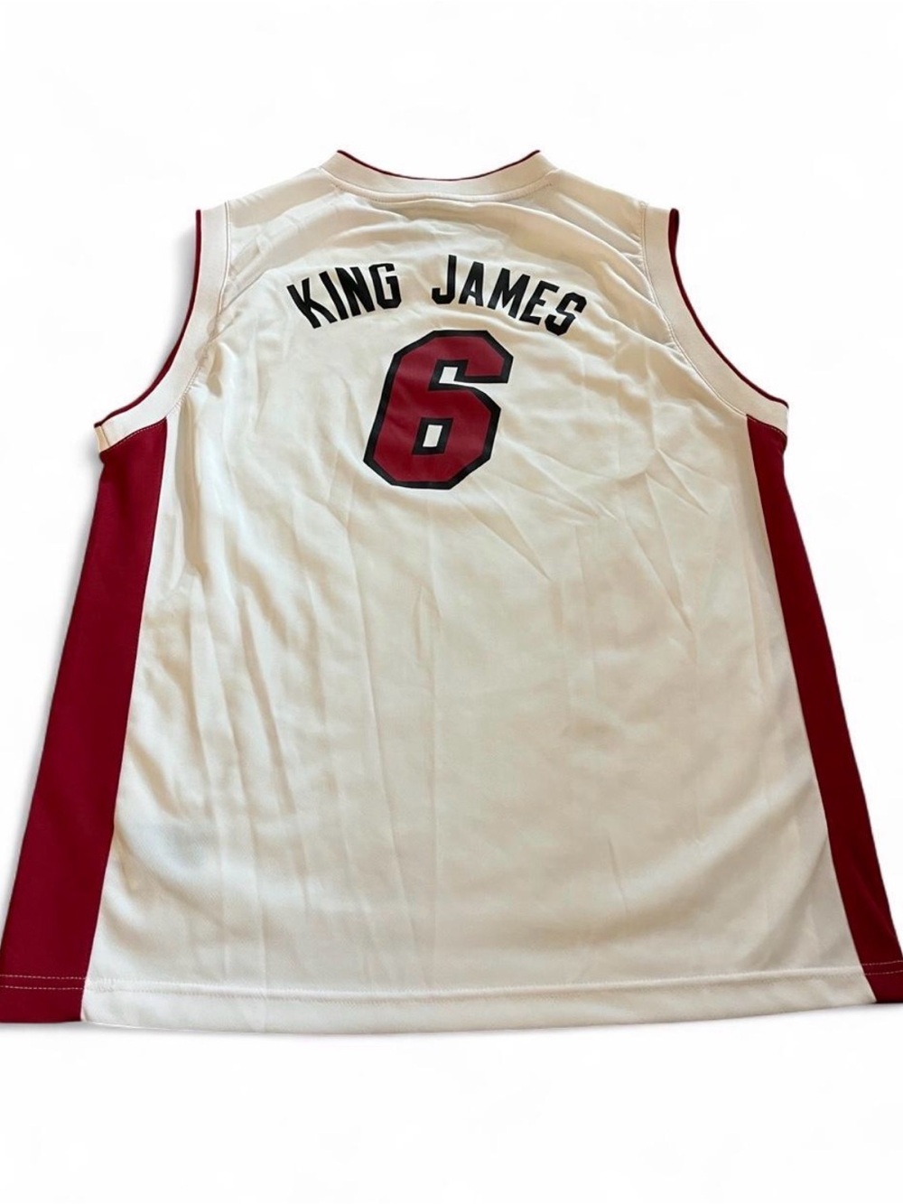 Adidas LeBron James "King James" Miami Heat Adidas NBA Youth XL Nickname Jersey.